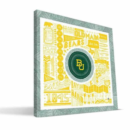 PAULSON DESIGNS Baylor Pictograph Canvas, 24 x 24 in. BAYPG2424